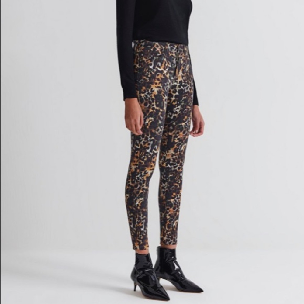 AG The Farrah High Rise Skinny Ankle Untamed Camo
